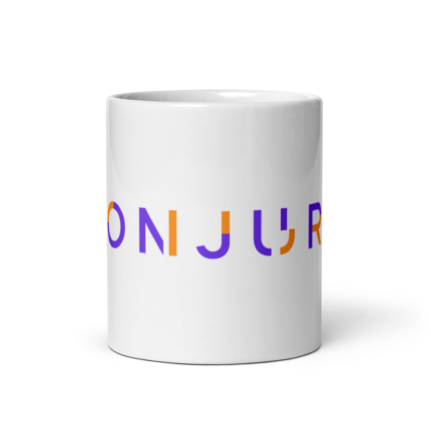White glossy mug