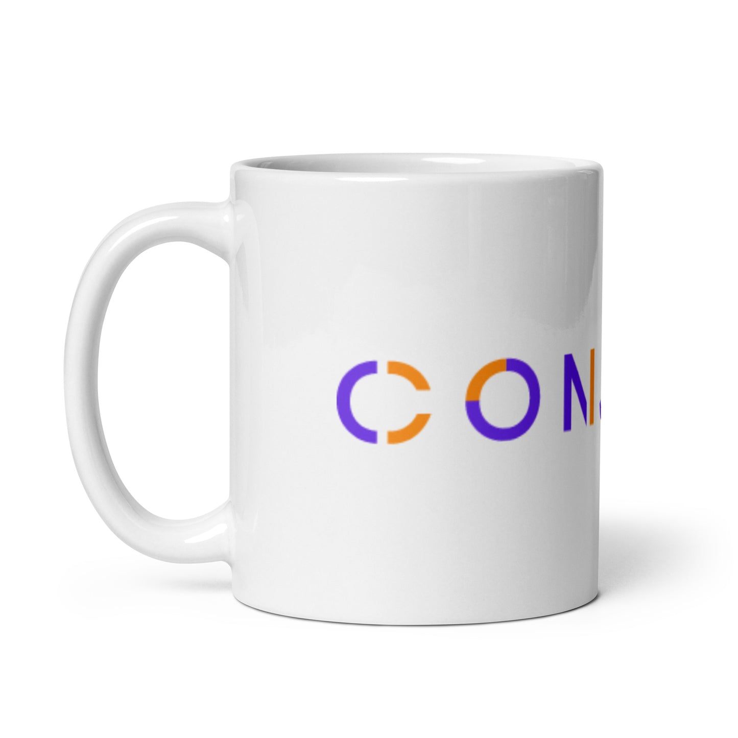 White glossy mug