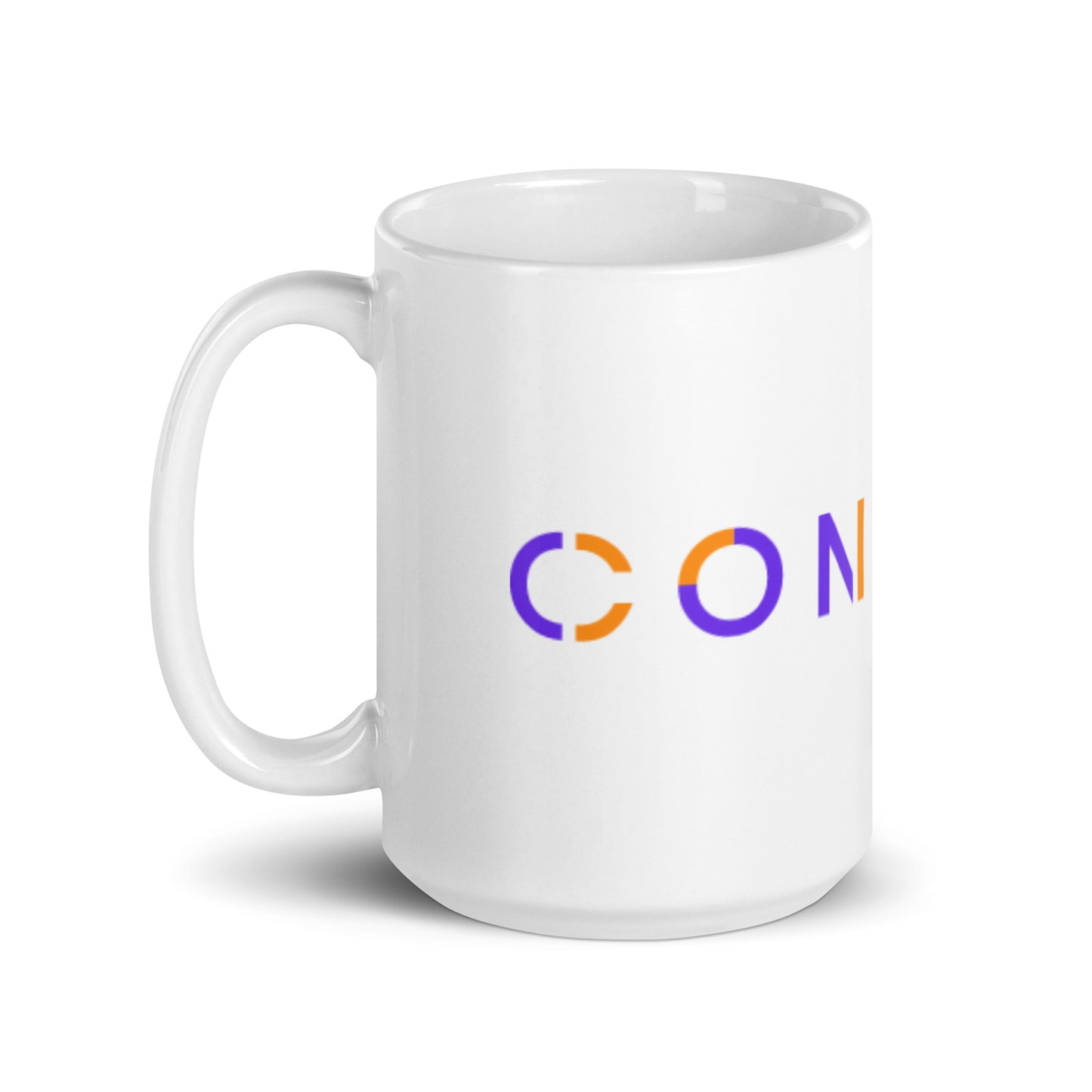 White glossy mug